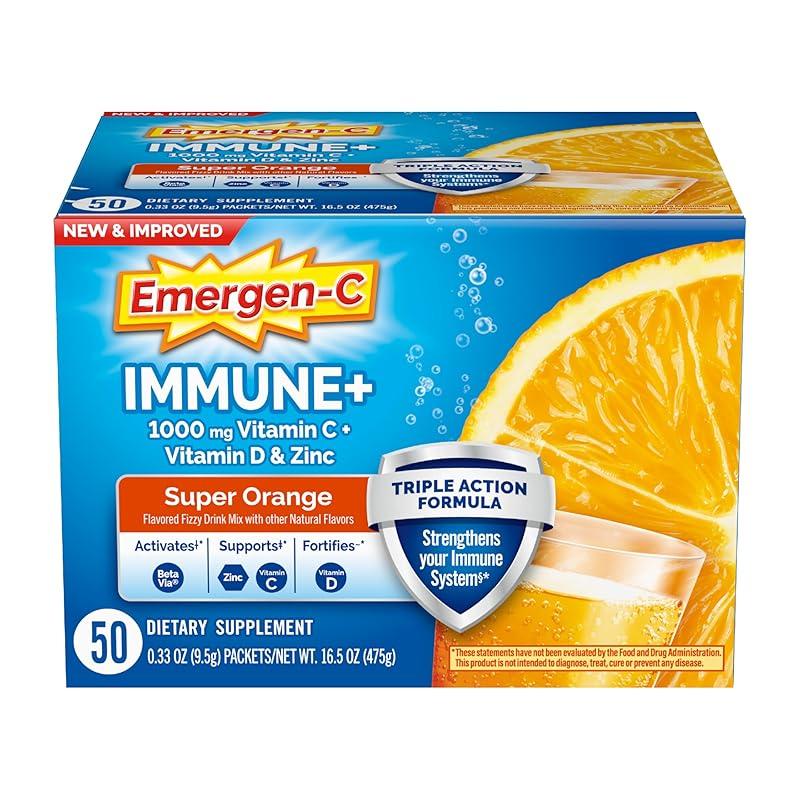 Boosting My Immunity with Emergen-C Super Orange 50 Count Pack
